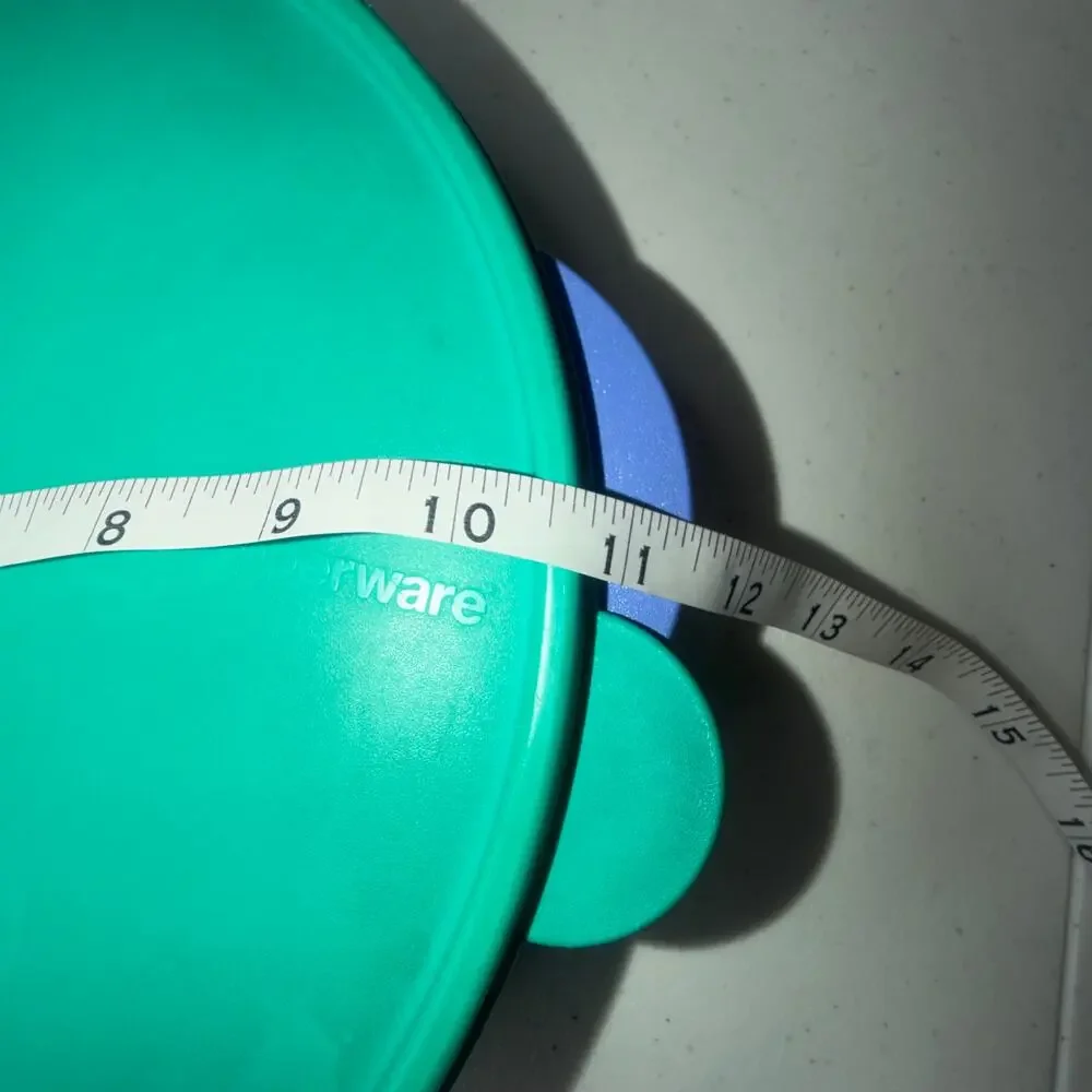 Tupperware Crystal Wave Divided Plate Dish w/ Vented Lid 3284C 2651C Blue 10